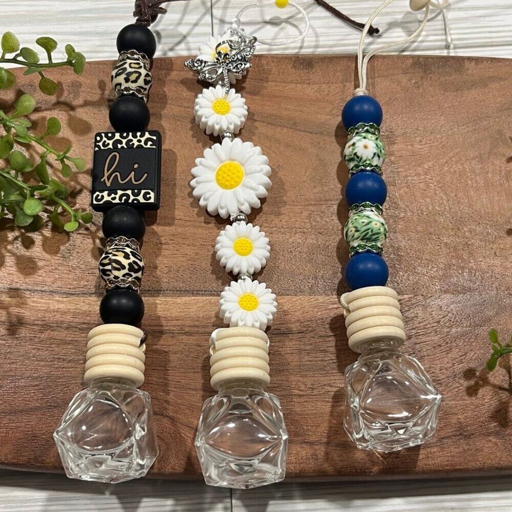 Beaded Oil Diffuser Car Charm Elegant & Functional Car Accessory (Oils Not Inc)